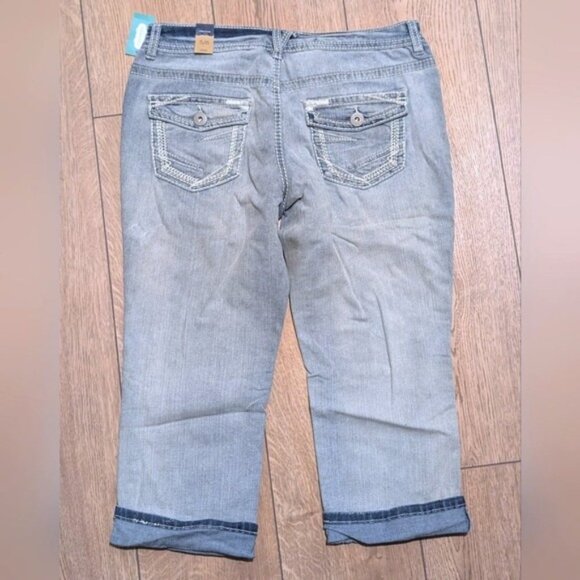 MAURICES Ellie Jeans Womens 5 6‎ Light Wash Denim Pants Capris Cropped Stretch - Picture 5 of 5